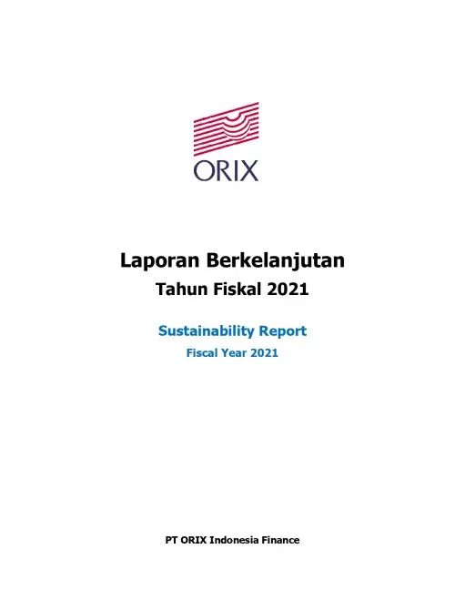 Laporan Keberlanjutan untuk Tahun 2021